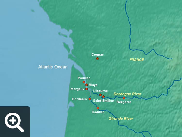Bordeaux River Map