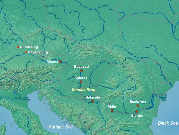 Прав приток дунай. Бассейн реки Дунай. Река Дунай на карте. Маршрут реки Дунай. Бассейн Дуная на карте.