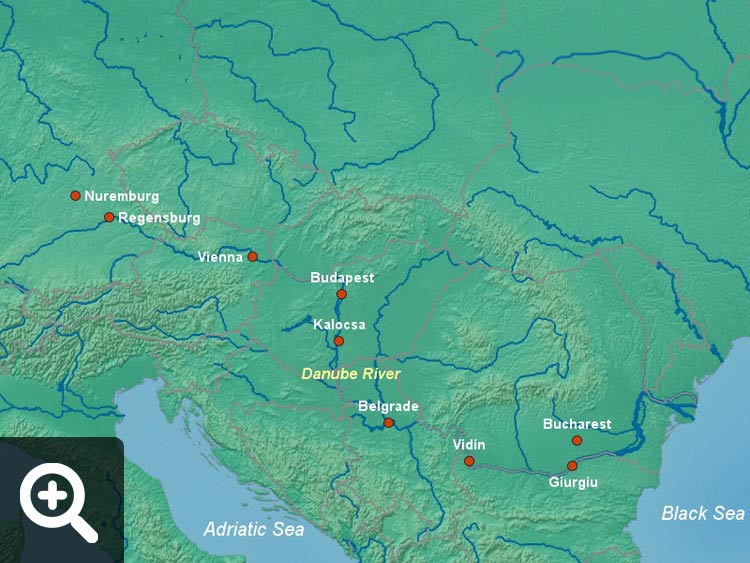 Danube River Map Guide