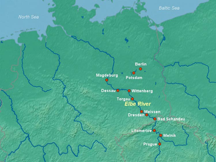 Elbe River Map