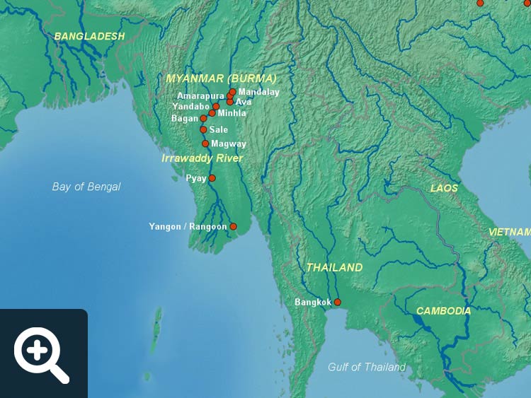 Irrawaddy River On World Map