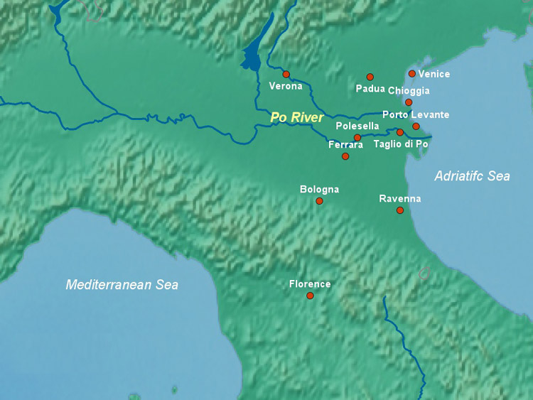 Po River Map