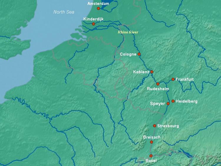 Rhine River Map